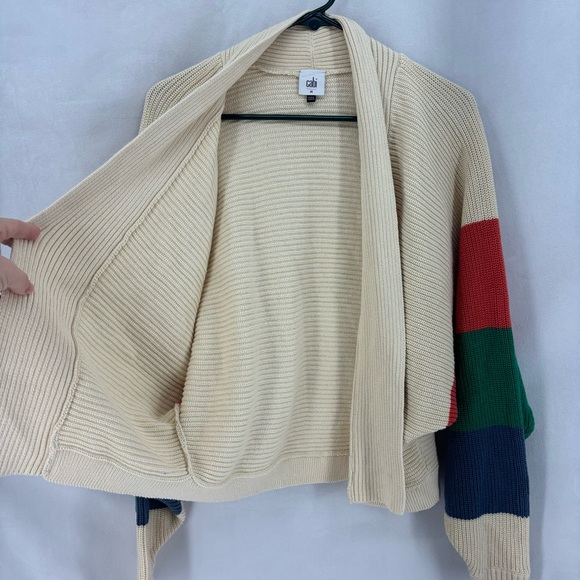 CAbi 5630 Trio Sophia Rainbow Stripe Dolman Sleeve Cardigan Sweater Size Medium - Picture 3 of 11